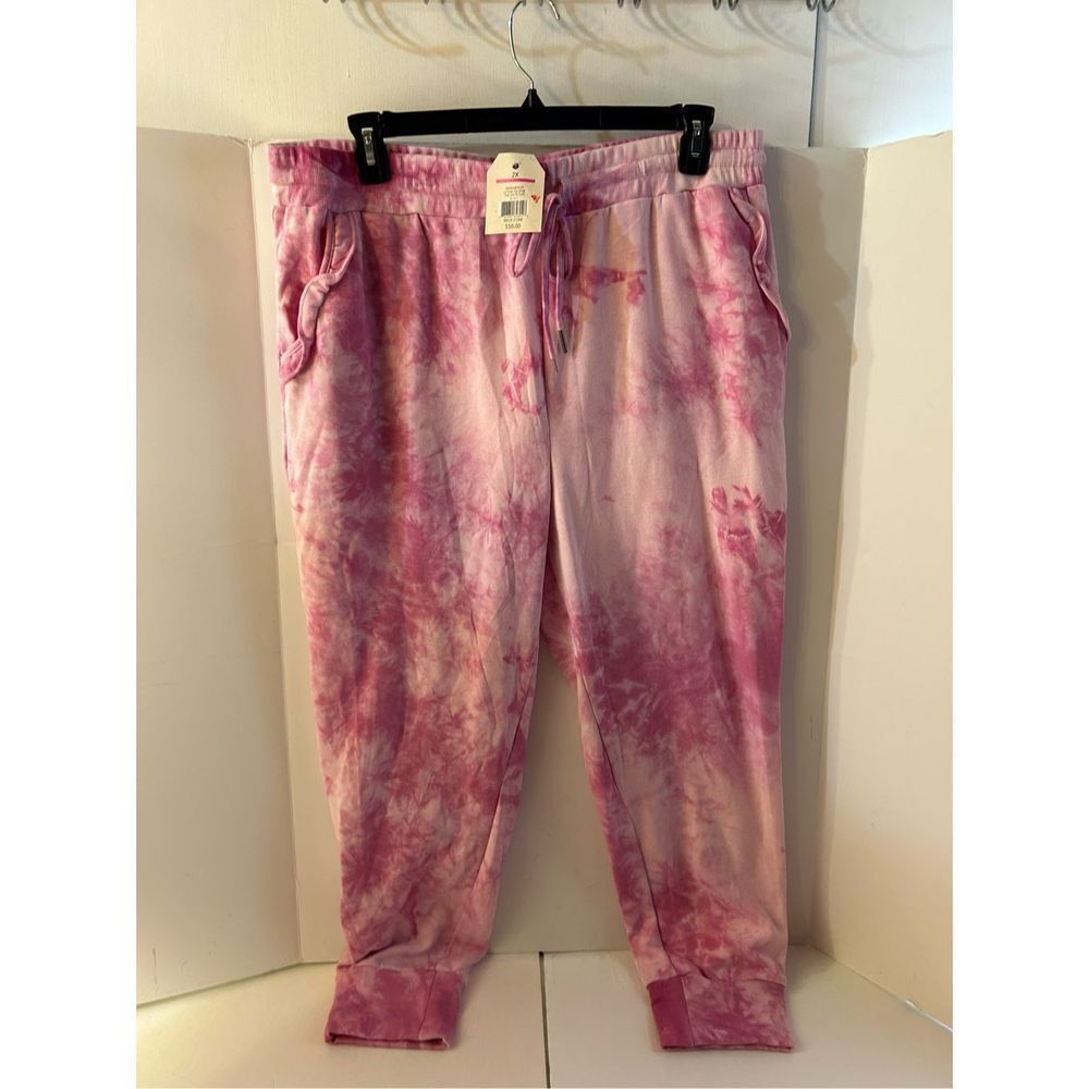 Wonderland woman 2x jogger‎ Lotus Pink Tie Dye New $58 rn#44480